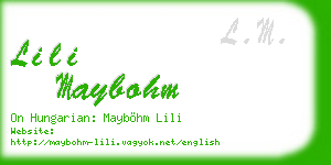 lili maybohm business card